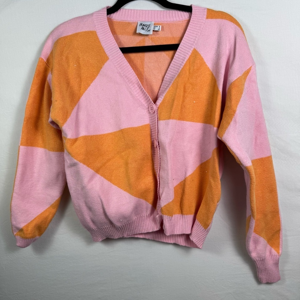 Princess Polly Pink and Orange Knit Sweater Size 4 - Picture 2 of 5